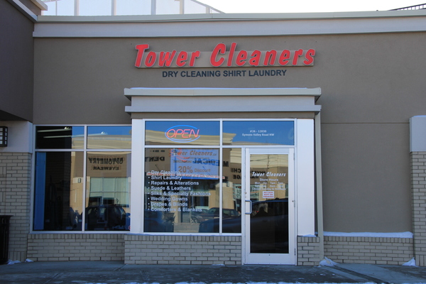 Creekside Shopping Centre Tower Cleaners store. #26 - 12030 Symons Valley Rd NW, Calgary, Alberta, (403) 275-8545